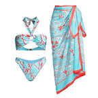 Maillot de bain bikini floral slim pour femmes