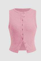 Slim Fit Sleeveless Vest For Women