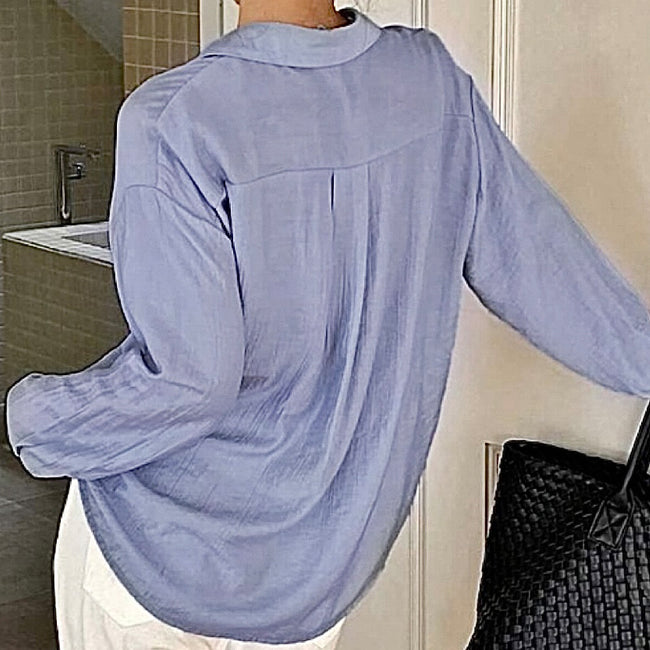 Cardigan femme à lacets et manches longues bleu Main Image