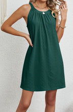 Gilet Robe Sans Manches Femme Creux au Crochet