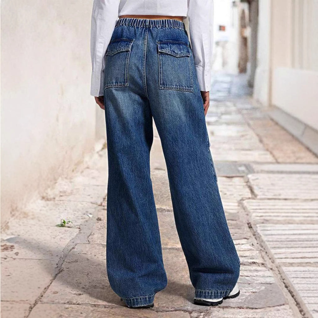 Jeans amples pour femmes de style européen et américain