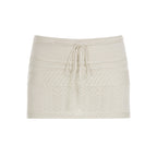 Jupe Courte Taille Basse à Lacets Style Niche, Pur et Doux