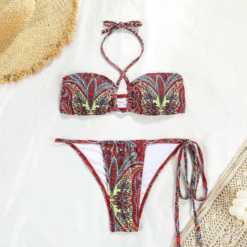 Maillot de bain bikini bandeau pour femme