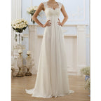 Robe en dentelle avec surpiqûres visibles