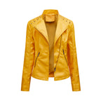 Vestes en cuir pour femmes Blousons courts pour femmes Vestes en cuir fines et ajustées Combinaisons de moto pour femmes