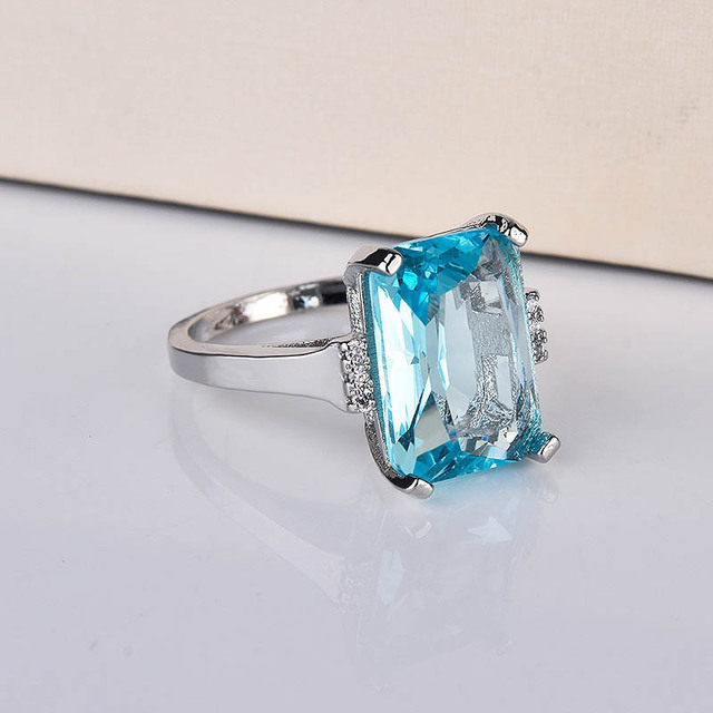 Bagues Kuololit en pierres précieuses Paraiba pour femmes