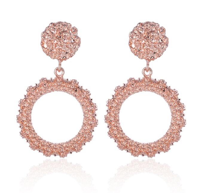 Grandes boucles d'oreilles vintage pour femmes, or, argent, noir, géométriques, style affirmé, pendantes, bijoux de mode