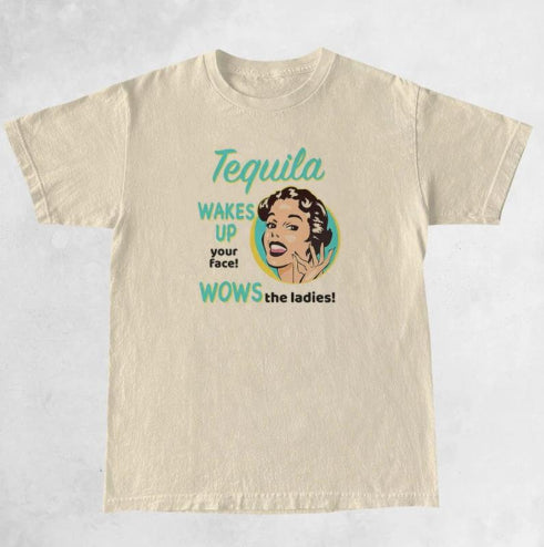 T-shirts Graphiques Rétro Tequila Femme Mignons Drôles Alcoo