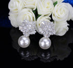 Boucles d'oreilles pendantes avec perles et oxyde de zirconium en forme de feux d'artifice de luxe pour femme, cadeau d'anniversaire