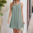 Gilet Robe Sans Manches Femme Creux au Crochet