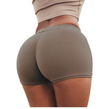 Shorts de sport pour femme pas chers extensibles, taille haute, moulants, mini-shorts push-up, vente en gros, bonne qualité, doux