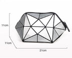Trousse de Toilette Géométrique pour Femmes, Trousse de Maquillage à Fermeture Éclair, Organisateur de Cosmétiques Léger et Pliable pour Voyage