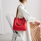 Women Handbag Large Capacity Casual Tote Bag Lady Messenger Shoulder Bag Solid Color Bucket Bag