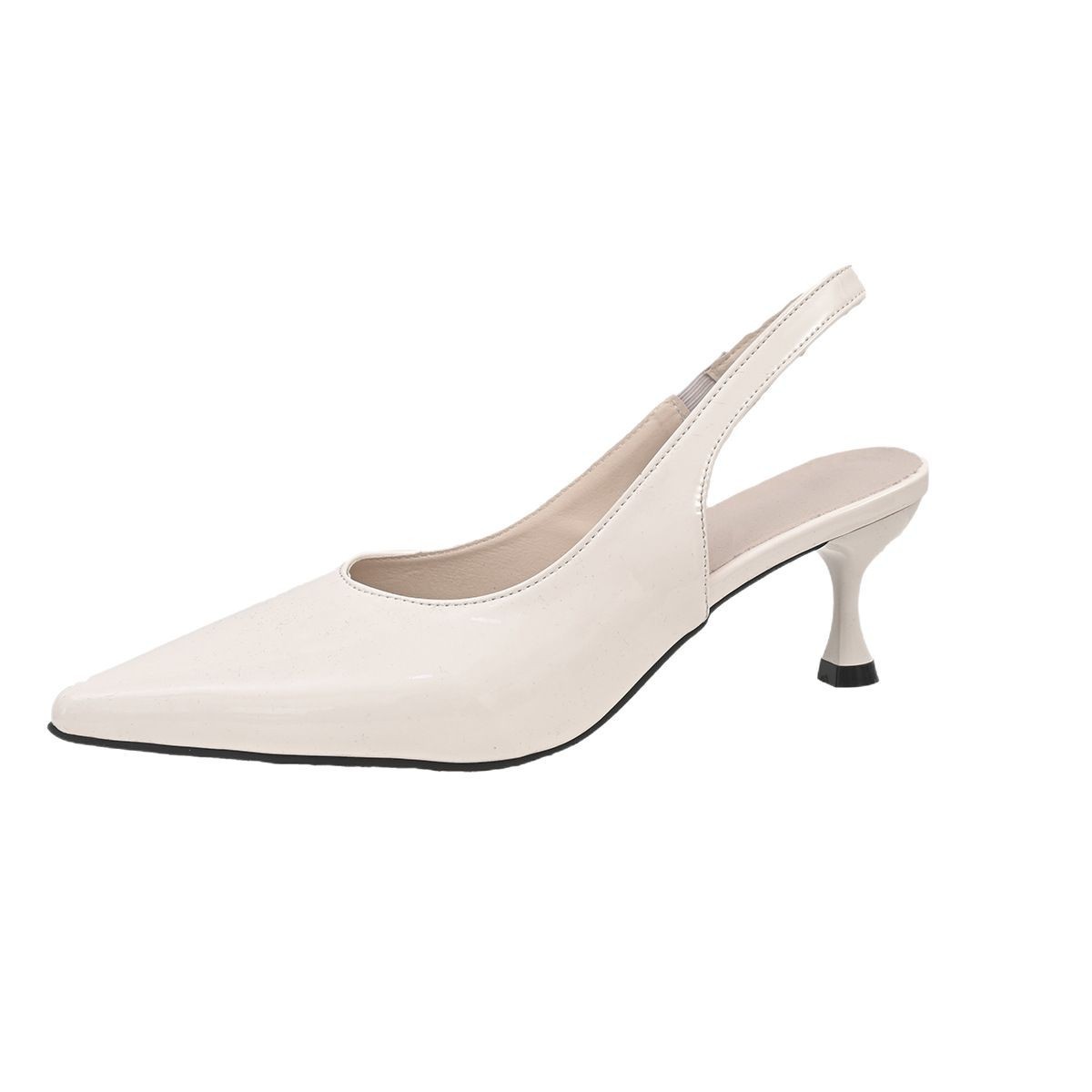 Sandales sexy pour femmes en cuir verni à bout pointu et talons aiguilles