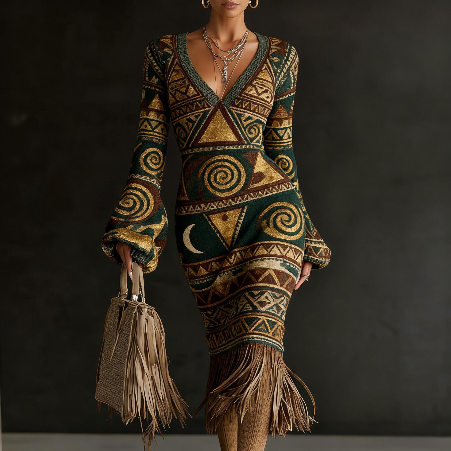 Robes pull tricotées créatives pour femmes
