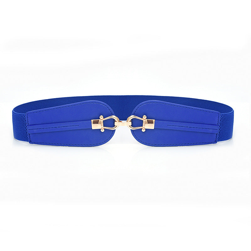 Ceinture large élastique extensible à la mode pour femme