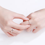 Bagues de couple en argent sterling S925 avec diamants pour hommes et femmes
