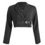 Blazer femme col en V