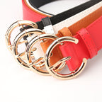 Ceinture pour femmes, boucle ardillon en alliage, boucle en forme de C
