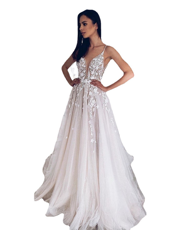 Robe de mariée blanche de soirée pour femme Main Image