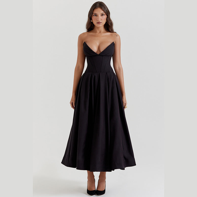 Nouvelle robe bustier tendance pour femmes