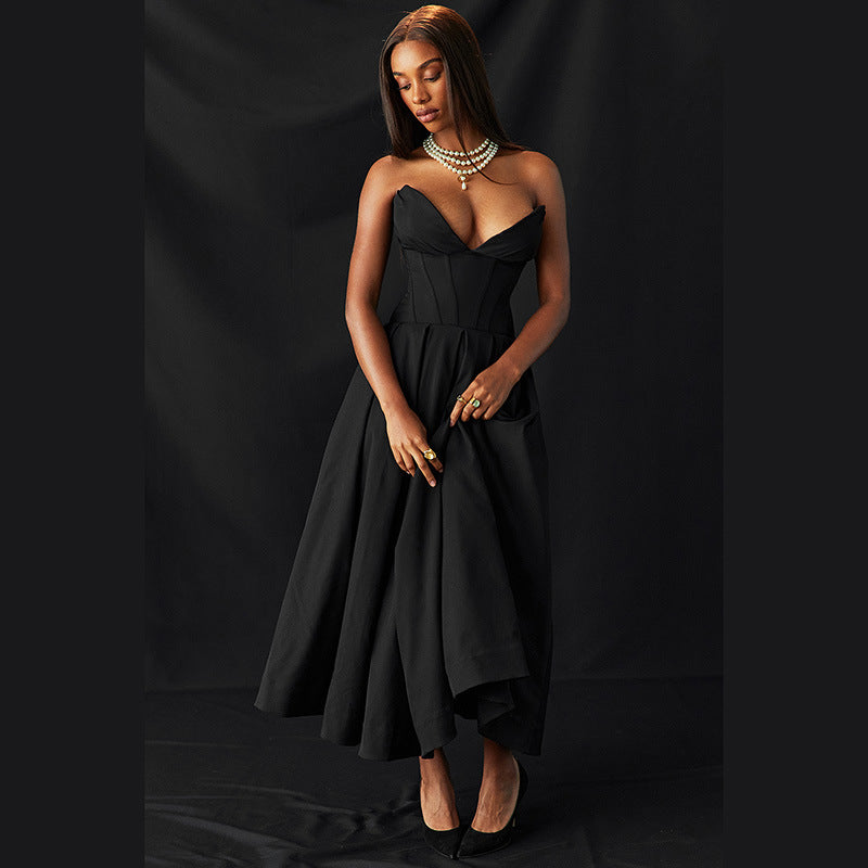 Nouvelle robe bustier tendance pour femmes