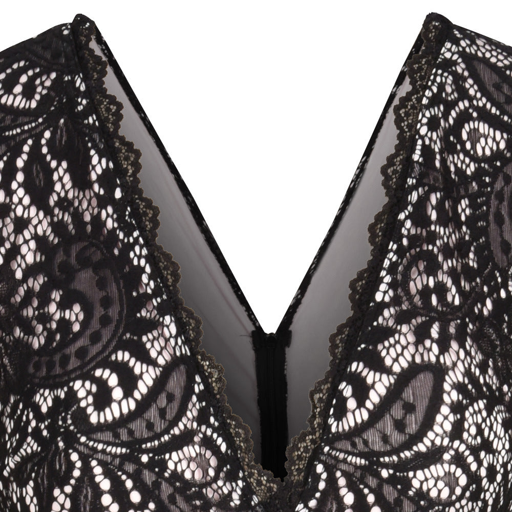 Robe fourreau en dentelle tendance pour femme