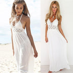 Robe en mousseline avec broderie en dentelle