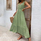 Robe sans manches à imprimés losanges pour femmes
