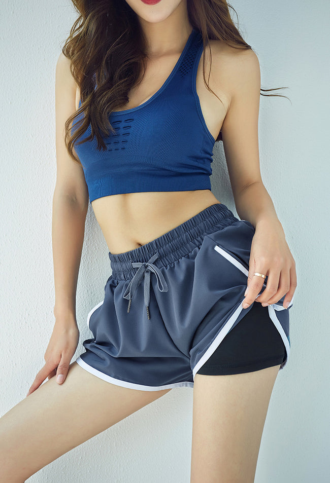Short de sport taille haute pour femme Main Image