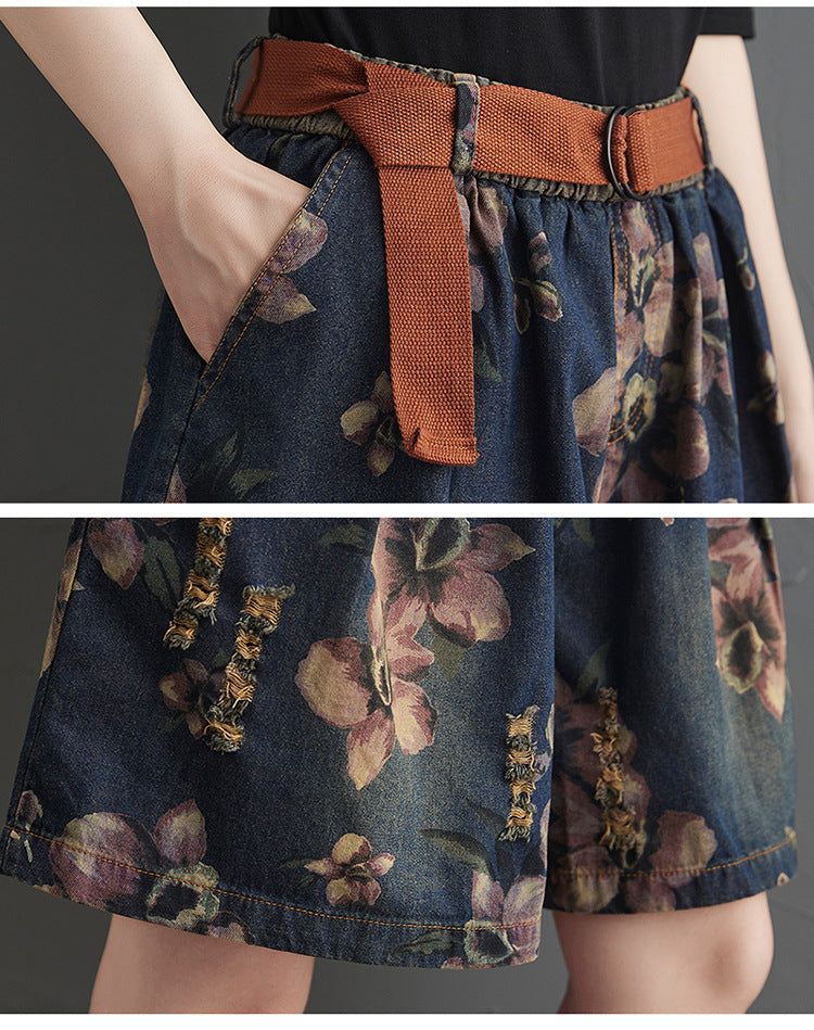 Nouveau Short Large à Jambes Évasées Minces pour Femme de Fat Sister