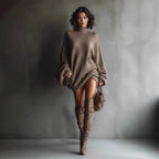 Nouvelle Robe Tricotée d'Automne pour Femmes