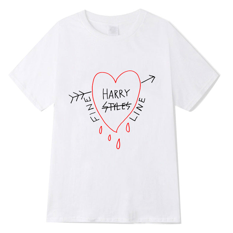 Harry Styles Fine Line T-shirt coréen femme hauts de mode chemises à manches courtes col rond t-shirts loisirs haut décontracté dames