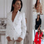 Blazer femme croisé à boutons métalliques