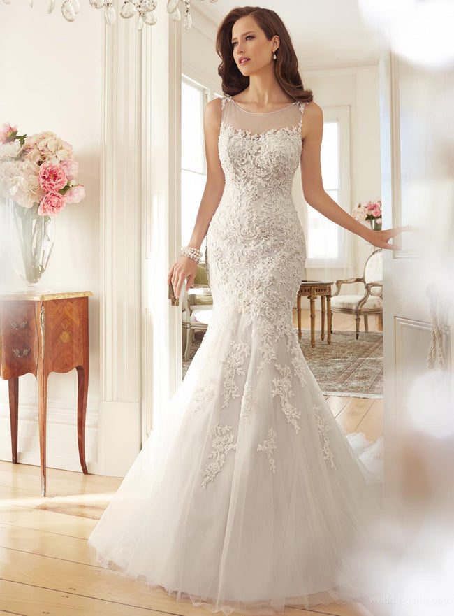 Robe de mariée sexy sirène ajustée Main Image