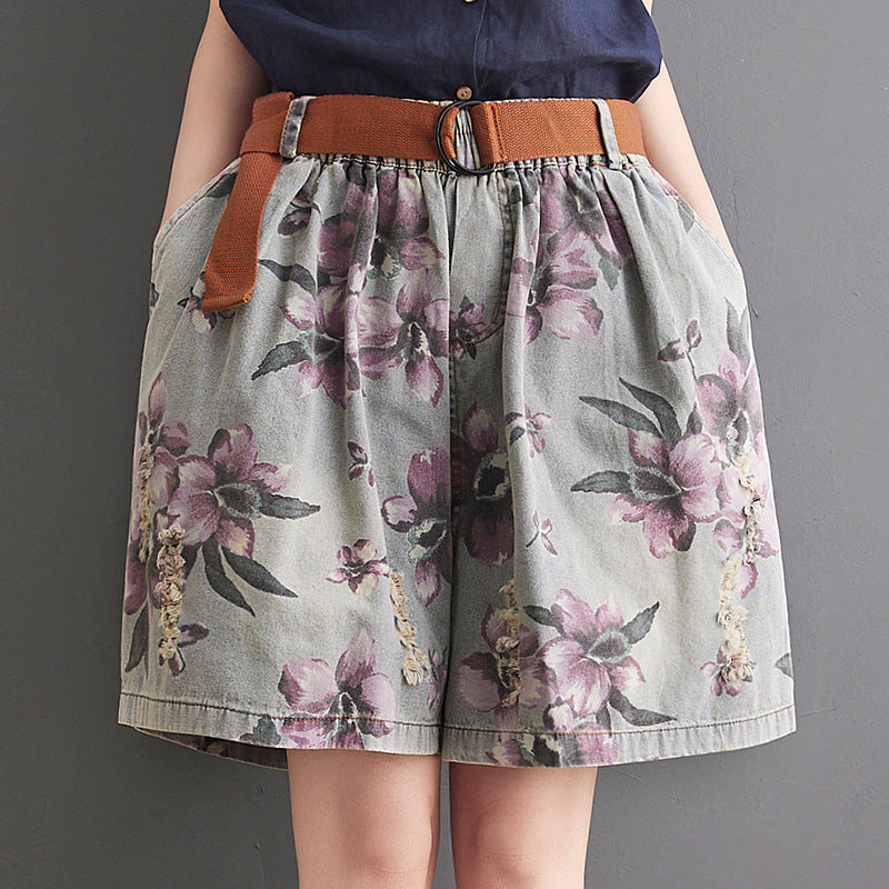 Nouveau Short Large à Jambes Évasées Minces pour Femme de Fat Sister