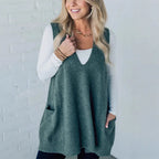 Gilet décontracté en tricot ample pour femme