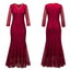 Robe de soirée florale et robe de mariée à col en V