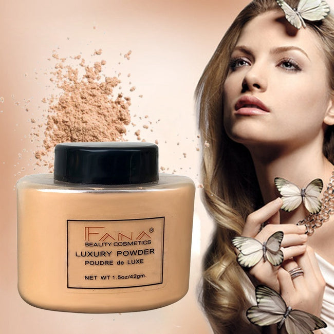 Fard à Joues en Poudre Contrôle de l'Huile Contour Couverture Complète Poudre Banane Maquillage Minéral Transparent Base de Teint Mat Maquillage Main Image