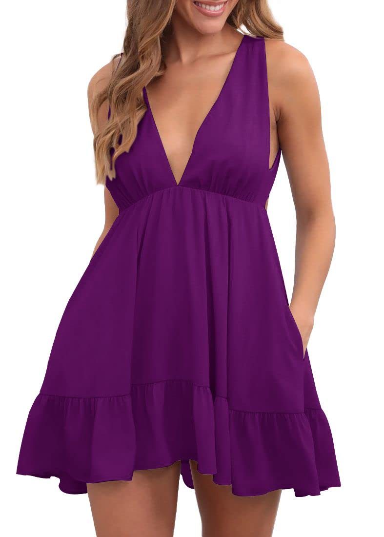 Robe sans manches à dos nu pour femme