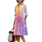 Robe Chemise Confortable Fleurie d'Été Colorée