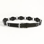 Ceintures vintage pour hommes et femmes avec jolie boucle métallique rivetée Accessoires de mode punk hip-hop