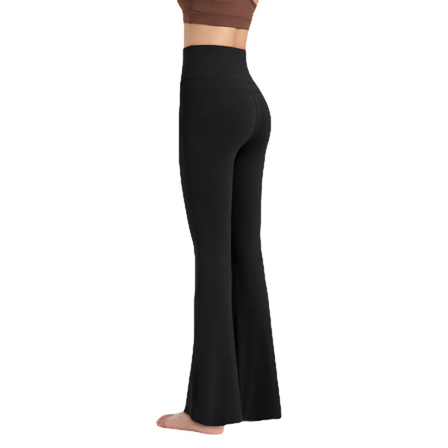 Pantalon de yoga pattes d'éléphant antibactérien en lycra pour femme Main Image