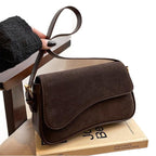 Sac à bandoulière mat rétro pour femme