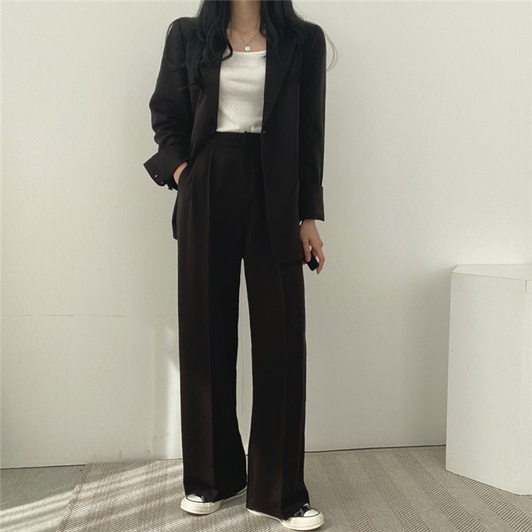 Ensemble tailleur décontracté style coréen pour femme