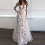 Nouvelle robe AliExpress modèles explosifs dentelle décolleté plongeant robe de mariée longue jupe vêtements pour femmes