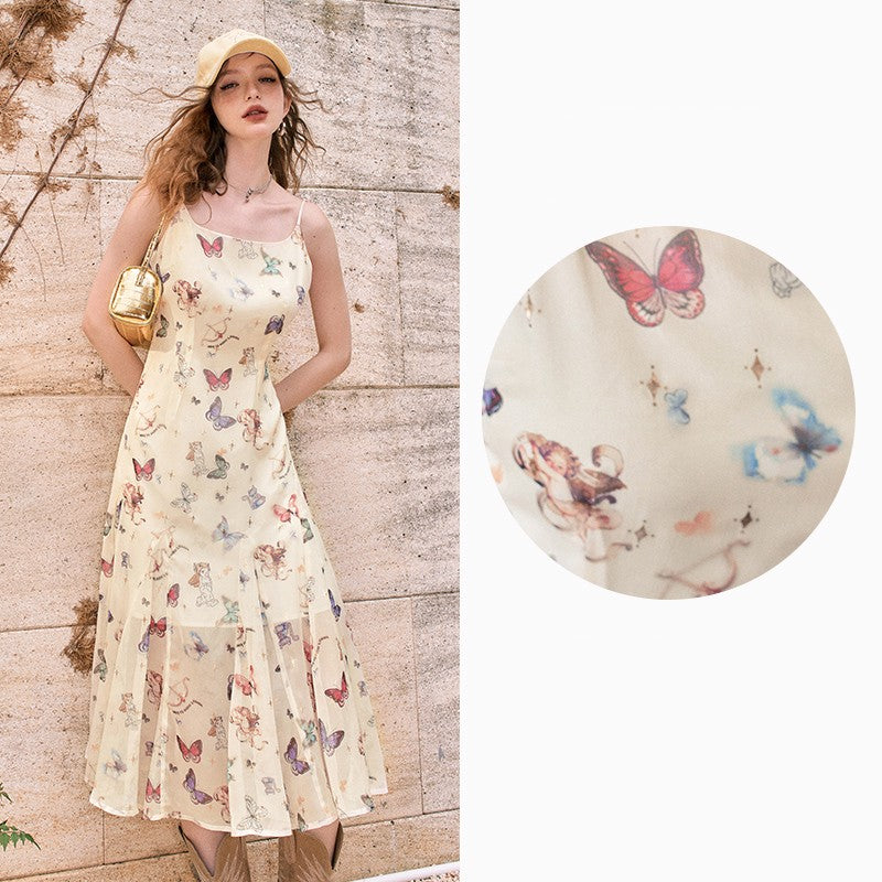 Robe nuisette imprimée pour femme