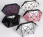 Trousse de Toilette Géométrique pour Femmes, Trousse de Maquillage à Fermeture Éclair, Organisateur de Cosmétiques Léger et Pliable pour Voyage