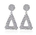 Grandes boucles d'oreilles vintage pour femmes, or, argent, noir, géométriques, style affirmé, pendantes, bijoux de mode