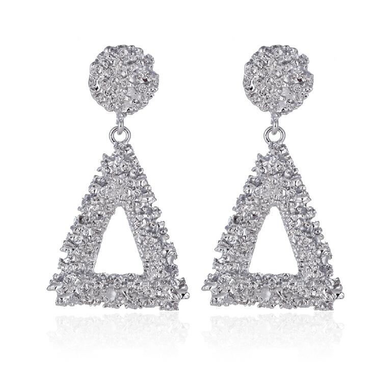 Grandes boucles d'oreilles vintage pour femmes, or, argent, noir, géométriques, style affirmé, pendantes, bijoux de mode